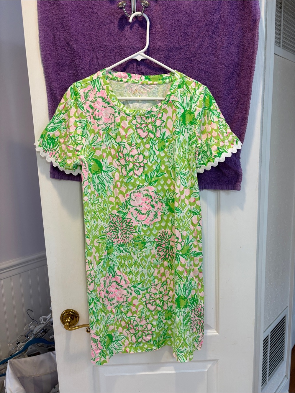 Lilly Pulitzer Green and Pink Floral Dress